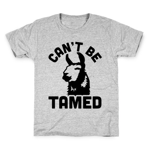 Can't Be Tamed Run Away Llama Kids T-Shirt