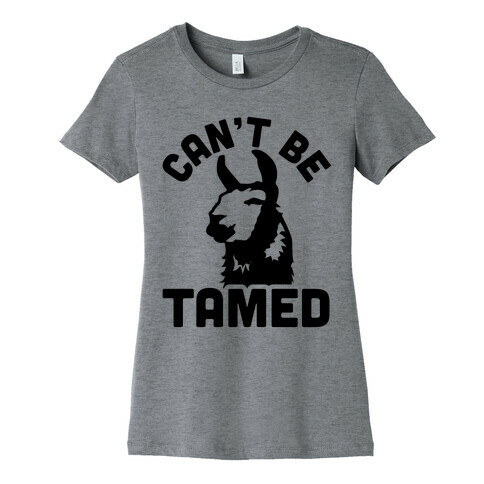 Can't Be Tamed Run Away Llama Womens T-Shirt