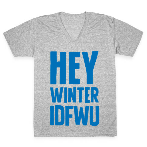Hey Winter IDFWU V-Neck Tee Shirt