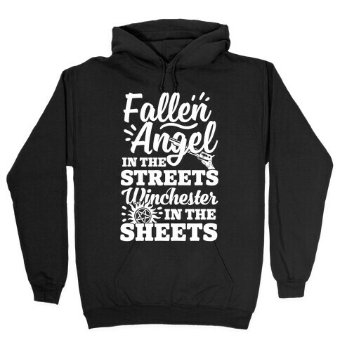 Fallen Angel In The Streets Winchester In The Sheets Hooded Sweatshirt