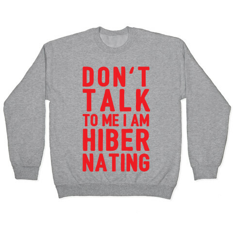 Don't Take To Me I Am Hibernating Pullover