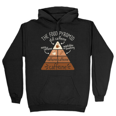 Coffee Food Pyramid Hooded Sweatshirt