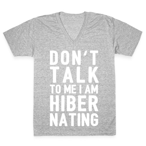 Don't Take To Me I Am Hibernating V-Neck Tee Shirt