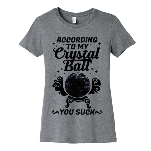 According To My Crystal Ball You Suck Womens T-Shirt