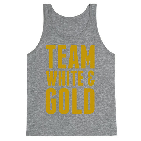 Team White And Gold Tank Top
