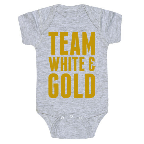 Team White And Gold Baby One-Piece