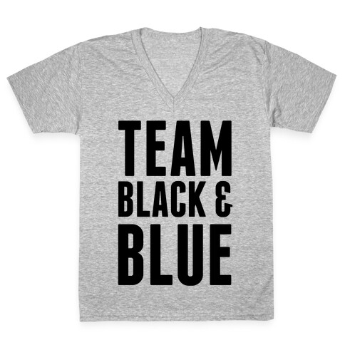 Team Black and Blue V-Neck Tee Shirt