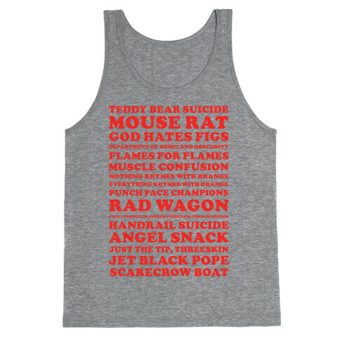 Andy Dwyer Band Names Tank Top