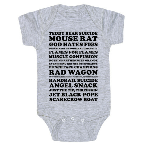 Andy Dwyer Band Names Baby One-Piece