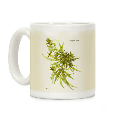 Cannabis Botanical Illustration Coffee Mug