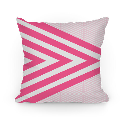 Large Pink Geometric Diamond Pattern Pillow