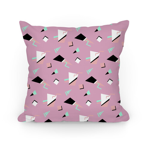 Mauve 80s/90s Pattern Pillow