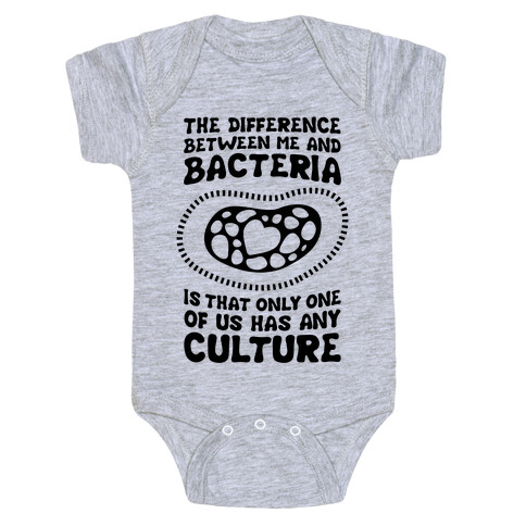 The Difference Between Me And Bacteria Baby One-Piece