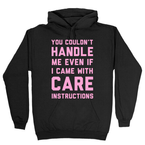 You Couldn't Handle Me Even if I Cam with Care Instructions Hooded Sweatshirt