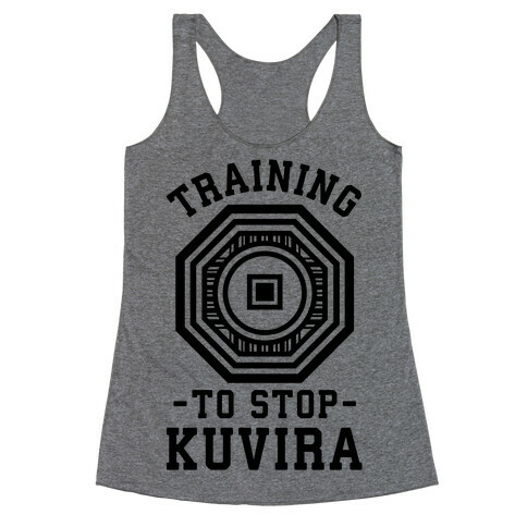 Training to Stop Kuvira Racerback Tank Top