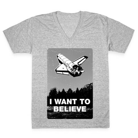 I Want To Believe (NASA) V-Neck Tee Shirt