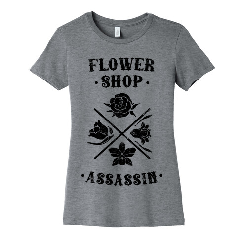 Flower Shop Assassin (Vintage) Womens T-Shirt