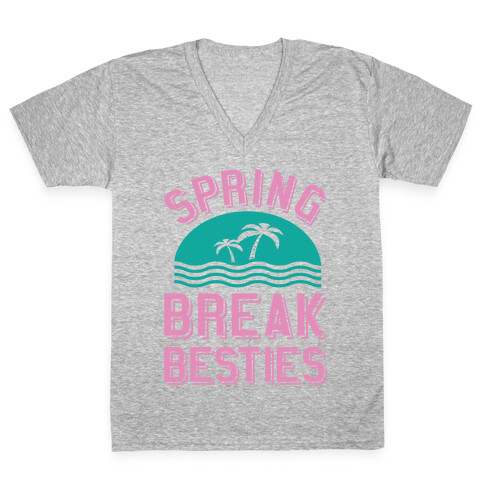 Spring Break Besties V-Neck Tee Shirt