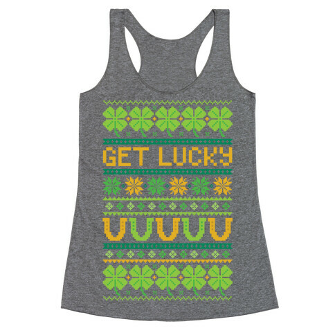 St. Patrick's Day Ugly Sweater Racerback Tank Top