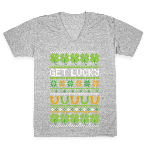 St. Patrick's Day Ugly Sweater V-Neck Tee Shirt