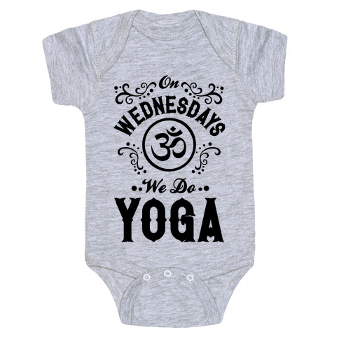 On Wednesday We Do Yoga Baby One-Piece