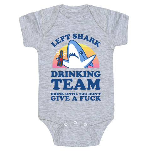 Left Shark Drinking Team Baby One-Piece