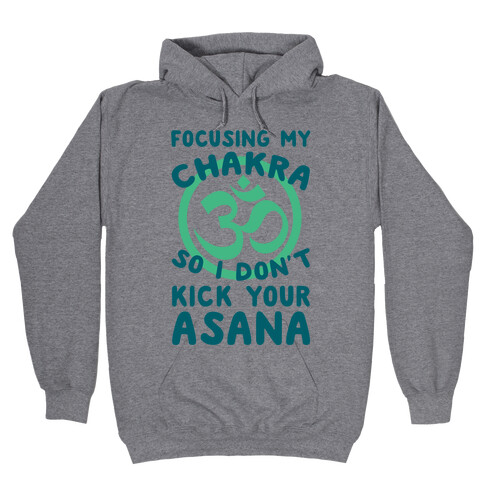 Focusing My Chakra So I Don't Kick Your Asana Hooded Sweatshirt