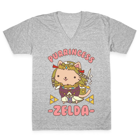 Purrincess Zelda V-Neck Tee Shirt