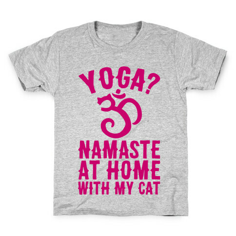 Namaste At Home With My Cat Kids T-Shirt