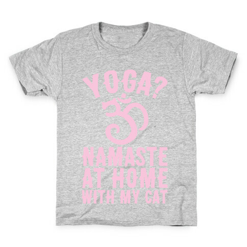 Namaste At Home With My Cat Kids T-Shirt