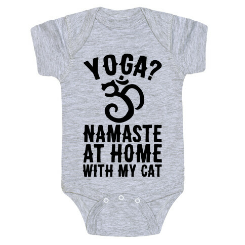 Namaste At Home With My Cat Baby One-Piece