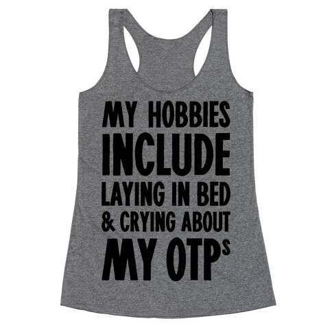 Crying About My OTPs Racerback Tank Top