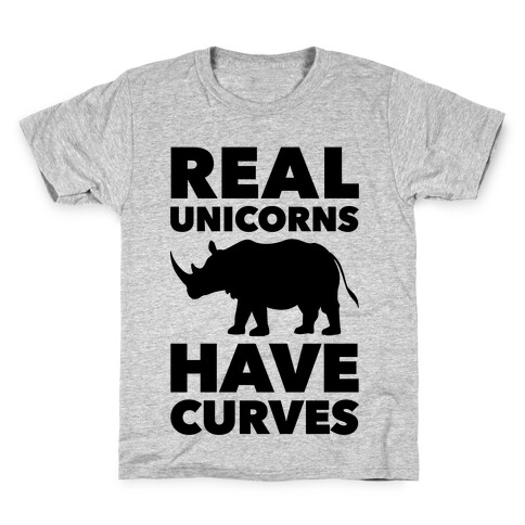 Real Unicorns Have Curves Kids T-Shirt