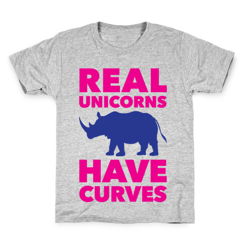 Real Unicorns Have Curves Kids T-Shirt