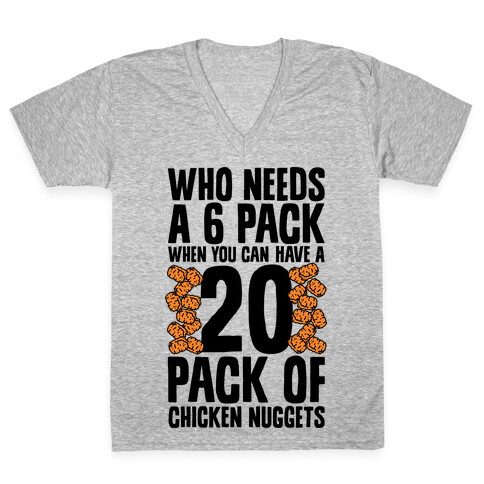 Who Needs a 6 Pack When You Can Have a 20 Pack V-Neck Tee Shirt