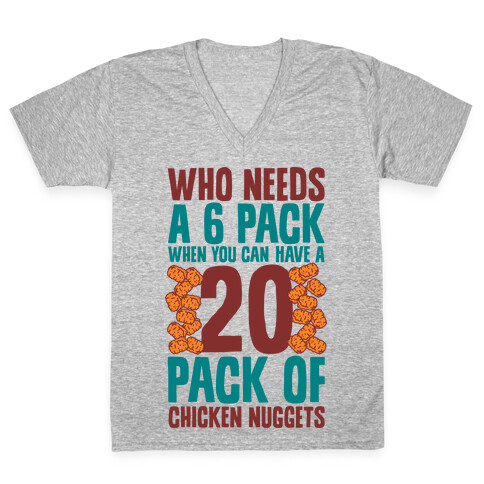 Who Needs a 6 Pack When You Can Have a 20 Pack V-Neck Tee Shirt
