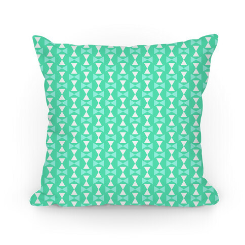 Turquoise Geometric Pattern Pillow