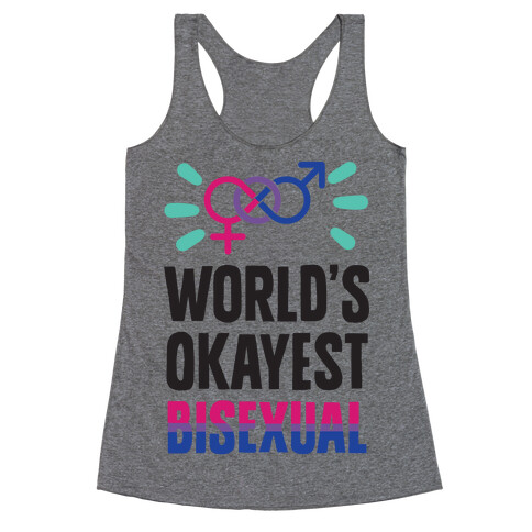 World's Okayest Bisexual Racerback Tank Top