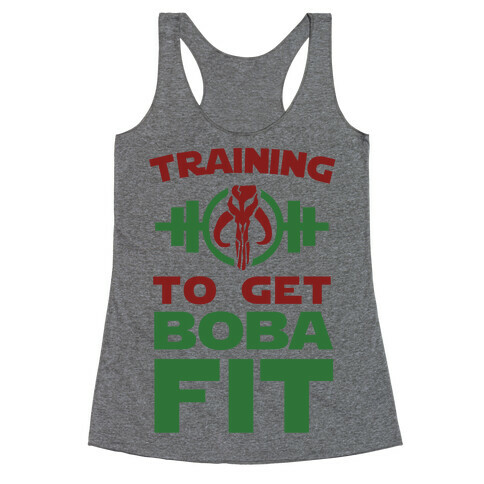 Training to Get Boba Fit Racerback Tank Top