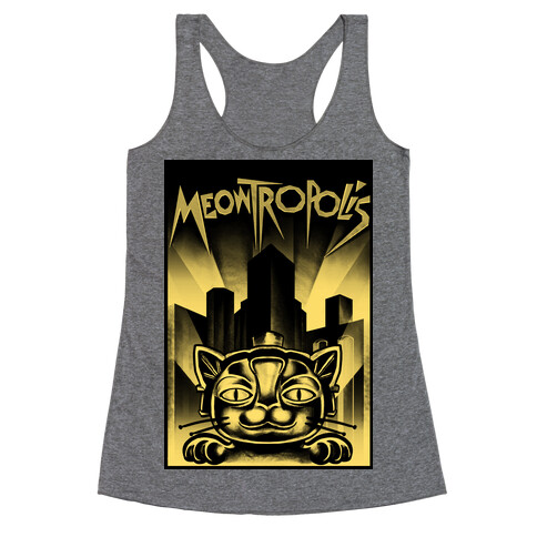 Meowtropolis (Metropolis Parody) Racerback Tank Top