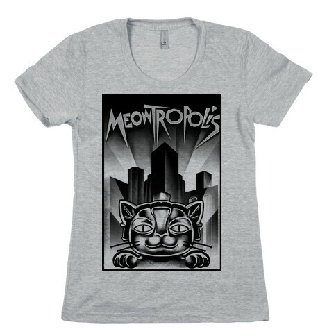 Meowtropolis (Metropolis Parody) Womens T-Shirt