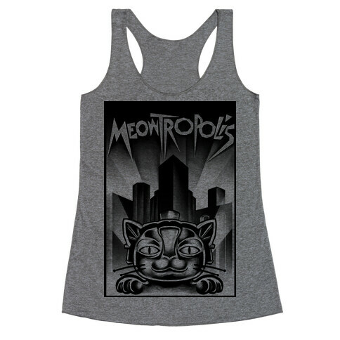 Meowtropolis (Metropolis Parody) Racerback Tank Top