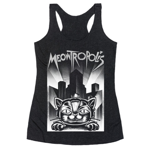 Meowtropolis (Metropolis Parody) Racerback Tank Top