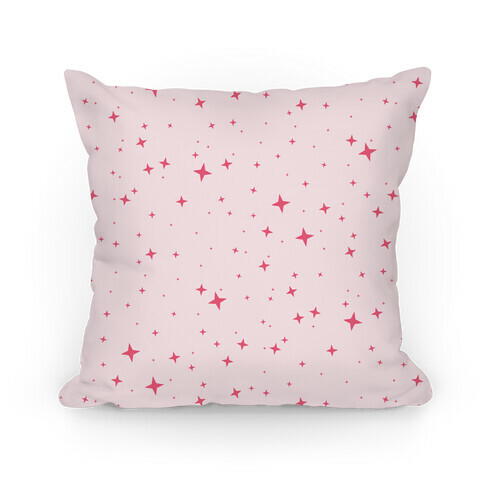 Pink Twinkling Star Sparkles Pattern Pillow