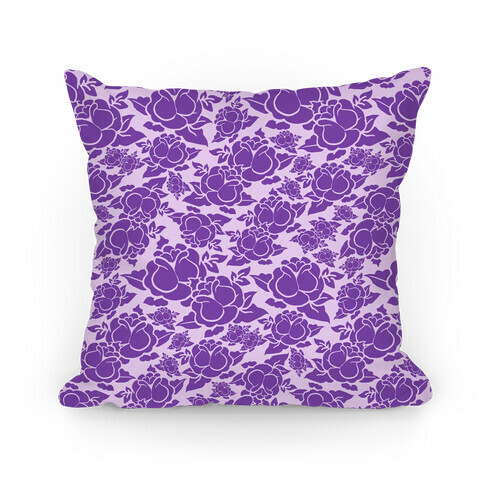 Purple Rose Pattern Pillow