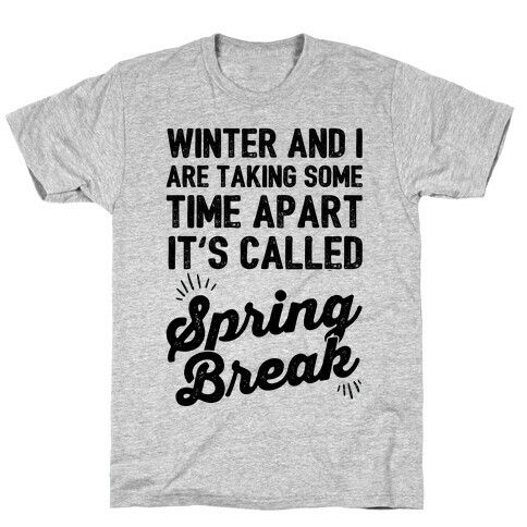 Winter And I Are Taking Some Time Apart It's Called Spring Break T-Shirt