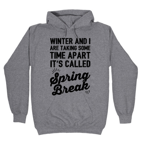 Winter And I Are Taking Some Time Apart It's Called Spring Break Hooded Sweatshirt