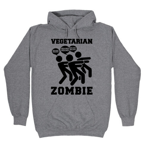 Vegetarian Zombie Hooded Sweatshirt