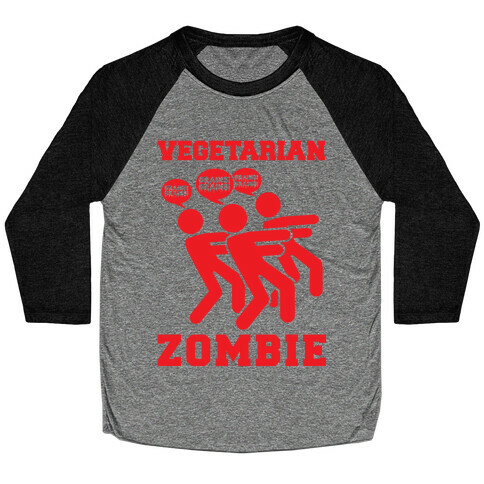 Vegetarian Zombie Baseball Tee