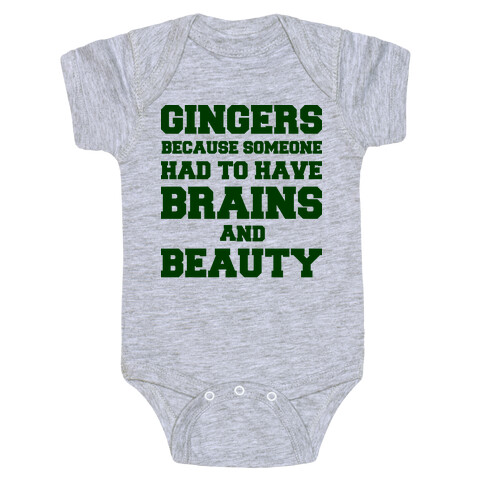 Gingers Brains and Beauty Baby One-Piece